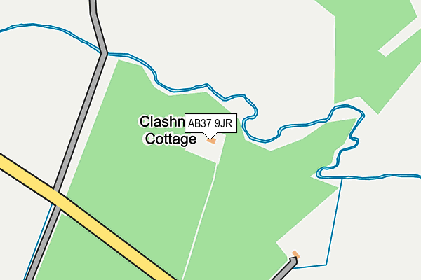 AB37 9JR map - OS OpenMap – Local (Ordnance Survey) AB37 9JR map - OS OpenMap – Local (Ordnance Survey)