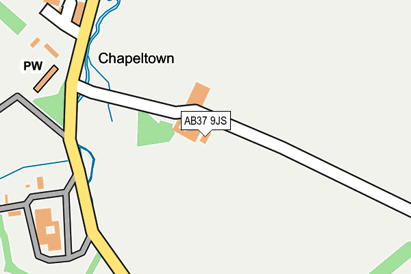 AB37 9JS map - OS OpenMap – Local (Ordnance Survey) AB37 9JS map - OS OpenMap – Local (Ordnance Survey)