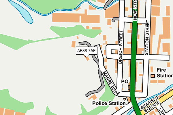 AB38 7AF map - OS OpenMap – Local (Ordnance Survey) AB38 7AF map - OS OpenMap – Local (Ordnance Survey)