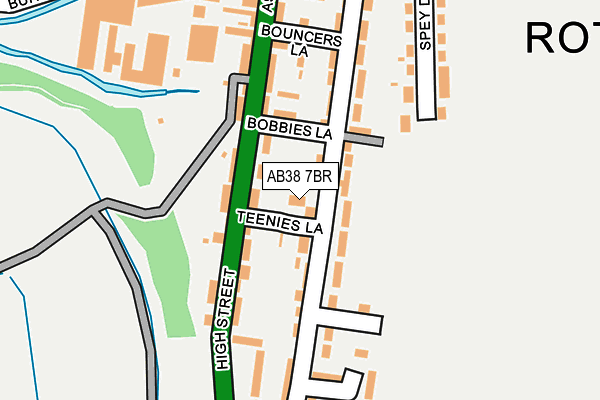 AB38 7BR map - OS OpenMap – Local (Ordnance Survey) AB38 7BR map - OS OpenMap – Local (Ordnance Survey)