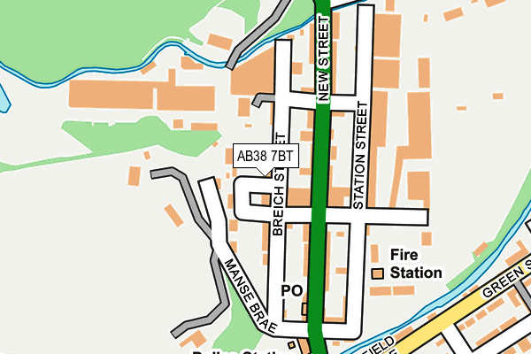 AB38 7BT map - OS OpenMap – Local (Ordnance Survey) AB38 7BT map - OS OpenMap – Local (Ordnance Survey)