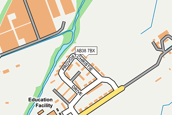 AB38 7BX map - OS OpenMap – Local (Ordnance Survey) AB38 7BX map - OS OpenMap – Local (Ordnance Survey)