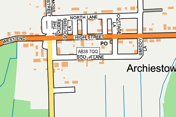 AB38 7QQ map - OS OpenMap – Local (Ordnance Survey) AB38 7QQ map - OS OpenMap – Local (Ordnance Survey)