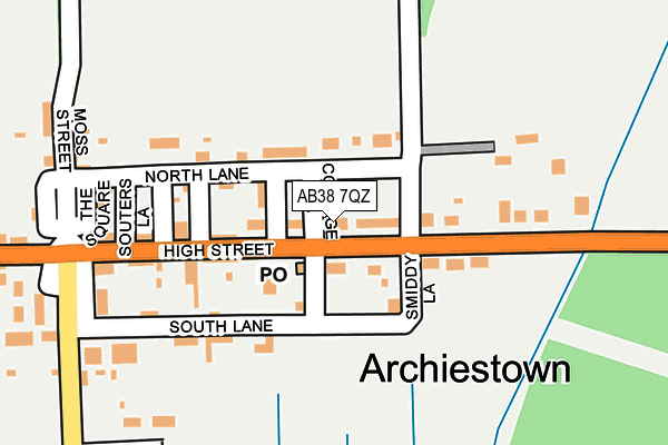 AB38 7QZ map - OS OpenMap – Local (Ordnance Survey) AB38 7QZ map - OS OpenMap – Local (Ordnance Survey)