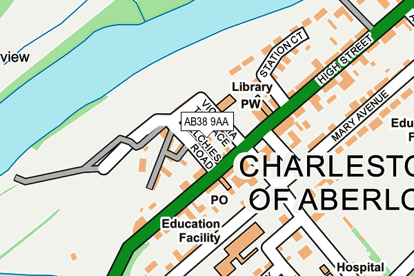 AB38 9AA map - OS OpenMap – Local (Ordnance Survey) AB38 9AA map - OS OpenMap – Local (Ordnance Survey)