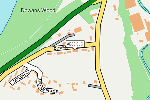 AB38 9LG map - OS OpenMap – Local (Ordnance Survey) AB38 9LG map - OS OpenMap – Local (Ordnance Survey)