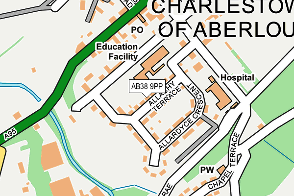 AB38 9PP map - OS OpenMap – Local (Ordnance Survey) AB38 9PP map - OS OpenMap – Local (Ordnance Survey)