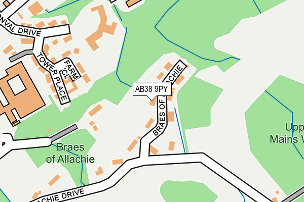 AB38 9PY map - OS OpenMap – Local (Ordnance Survey) AB38 9PY map - OS OpenMap – Local (Ordnance Survey)