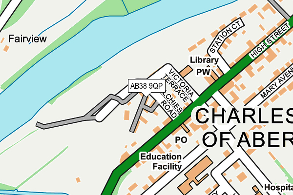 AB38 9QP map - OS OpenMap – Local (Ordnance Survey) AB38 9QP map - OS OpenMap – Local (Ordnance Survey)