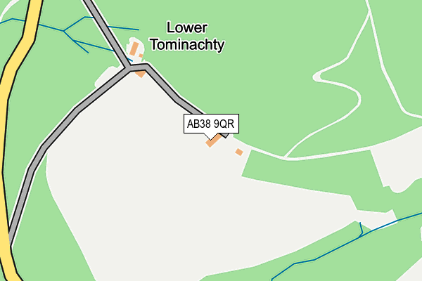 AB38 9QR map - OS OpenMap – Local (Ordnance Survey) AB38 9QR map - OS OpenMap – Local (Ordnance Survey)