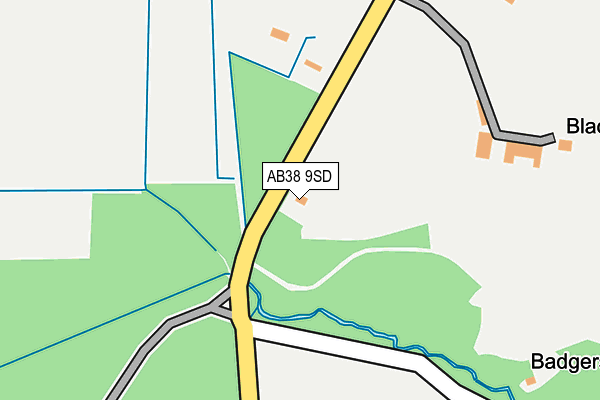AB38 9SD map - OS OpenMap – Local (Ordnance Survey) AB38 9SD map - OS OpenMap – Local (Ordnance Survey)