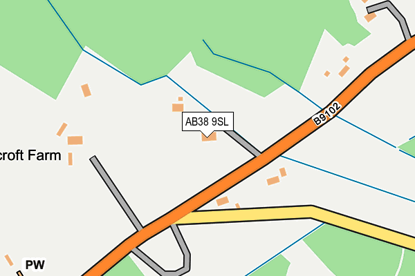 AB38 9SL map - OS OpenMap – Local (Ordnance Survey) AB38 9SL map - OS OpenMap – Local (Ordnance Survey)