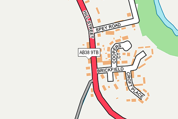 AB38 9TB map - OS OpenMap – Local (Ordnance Survey) AB38 9TB map - OS OpenMap – Local (Ordnance Survey)