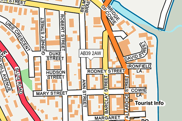AB39 2AW map - OS OpenMap – Local (Ordnance Survey) AB39 2AW map - OS OpenMap – Local (Ordnance Survey)