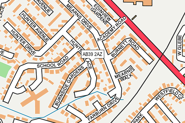 AB39 2AZ map - OS OpenMap – Local (Ordnance Survey) AB39 2AZ map - OS OpenMap – Local (Ordnance Survey)