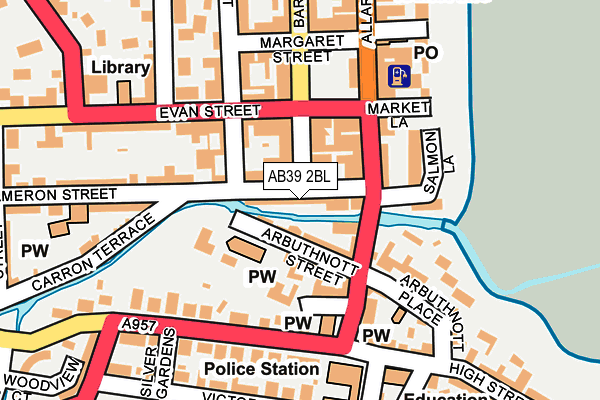 AB39 2BL map - OS OpenMap – Local (Ordnance Survey) AB39 2BL map - OS OpenMap – Local (Ordnance Survey)