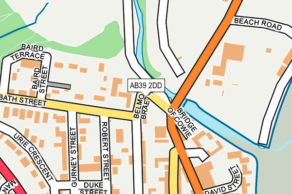 AB39 2DD map - OS OpenMap – Local (Ordnance Survey) AB39 2DD map - OS OpenMap – Local (Ordnance Survey)