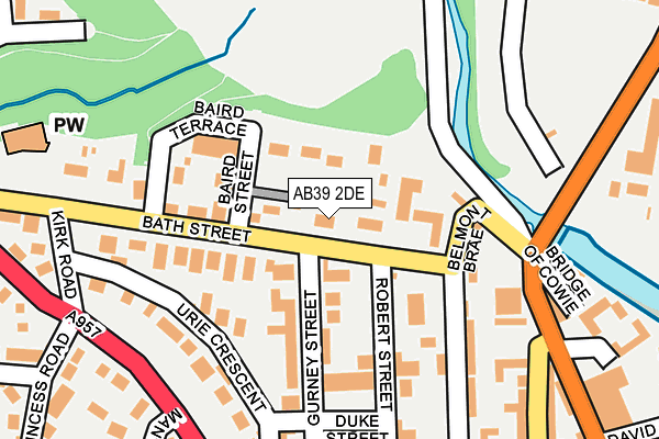 AB39 2DE map - OS OpenMap – Local (Ordnance Survey) AB39 2DE map - OS OpenMap – Local (Ordnance Survey)