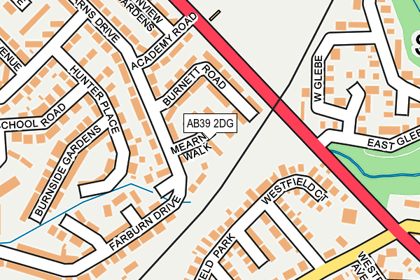 AB39 2DG map - OS OpenMap – Local (Ordnance Survey) AB39 2DG map - OS OpenMap – Local (Ordnance Survey)