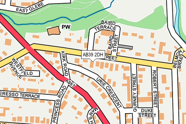 AB39 2DH map - OS OpenMap – Local (Ordnance Survey) AB39 2DH map - OS OpenMap – Local (Ordnance Survey)