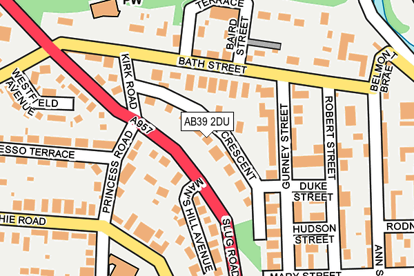 AB39 2DU map - OS OpenMap – Local (Ordnance Survey) AB39 2DU map - OS OpenMap – Local (Ordnance Survey)
