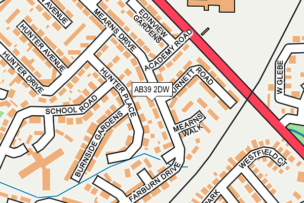 AB39 2DW map - OS OpenMap – Local (Ordnance Survey) AB39 2DW map - OS OpenMap – Local (Ordnance Survey)
