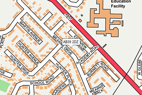 AB39 2DZ map - OS OpenMap – Local (Ordnance Survey) AB39 2DZ map - OS OpenMap – Local (Ordnance Survey)
