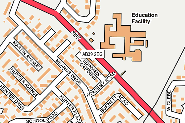 AB39 2EG map - OS OpenMap – Local (Ordnance Survey) AB39 2EG map - OS OpenMap – Local (Ordnance Survey)