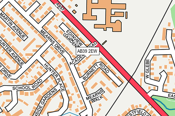 AB39 2EW map - OS OpenMap – Local (Ordnance Survey) AB39 2EW map - OS OpenMap – Local (Ordnance Survey)