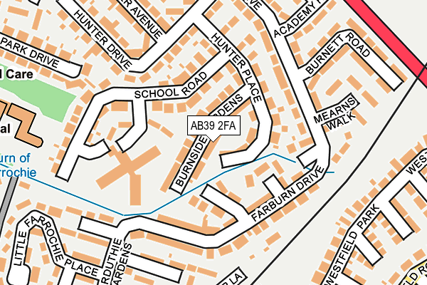 AB39 2FA map - OS OpenMap – Local (Ordnance Survey) AB39 2FA map - OS OpenMap – Local (Ordnance Survey)