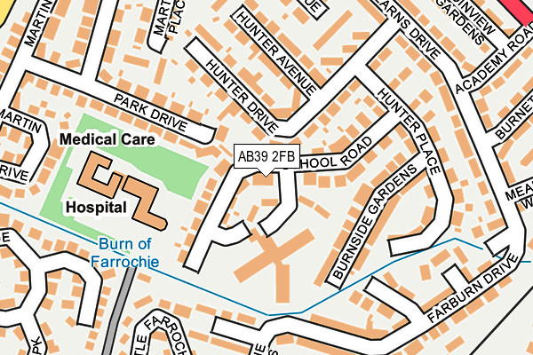 AB39 2FB map - OS OpenMap – Local (Ordnance Survey) AB39 2FB map - OS OpenMap – Local (Ordnance Survey)