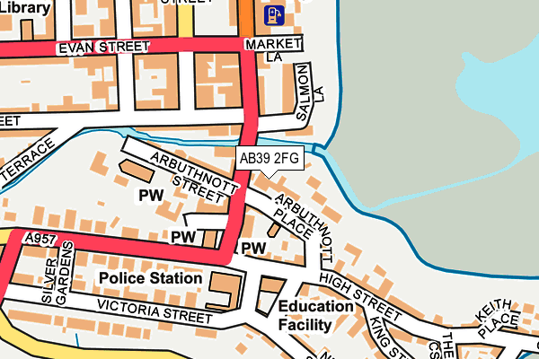AB39 2FG map - OS OpenMap – Local (Ordnance Survey) AB39 2FG map - OS OpenMap – Local (Ordnance Survey)