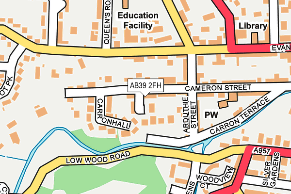 AB39 2FH map - OS OpenMap – Local (Ordnance Survey) AB39 2FH map - OS OpenMap – Local (Ordnance Survey)