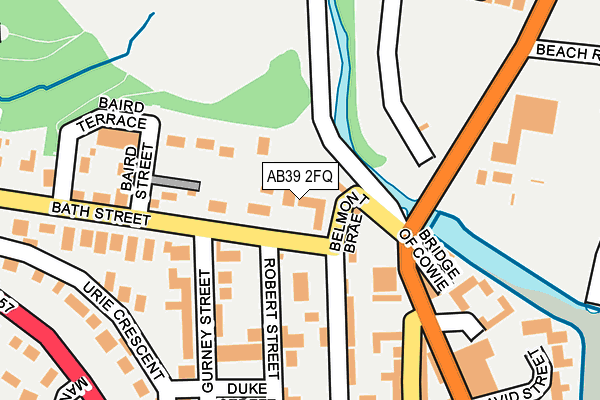 AB39 2FQ map - OS OpenMap – Local (Ordnance Survey) AB39 2FQ map - OS OpenMap – Local (Ordnance Survey)
