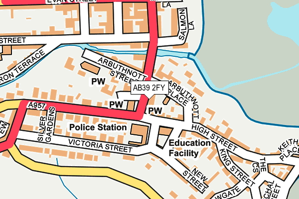 AB39 2FY map - OS OpenMap – Local (Ordnance Survey) AB39 2FY map - OS OpenMap – Local (Ordnance Survey)