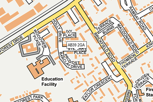 AB39 2GA map - OS OpenMap – Local (Ordnance Survey) AB39 2GA map - OS OpenMap – Local (Ordnance Survey)