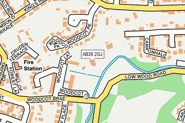 AB39 2GJ map - OS OpenMap – Local (Ordnance Survey) AB39 2GJ map - OS OpenMap – Local (Ordnance Survey)