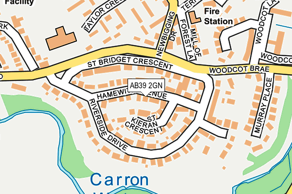 AB39 2GN map - OS OpenMap – Local (Ordnance Survey) AB39 2GN map - OS OpenMap – Local (Ordnance Survey)
