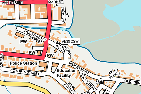 AB39 2GW map - OS OpenMap – Local (Ordnance Survey) AB39 2GW map - OS OpenMap – Local (Ordnance Survey)
