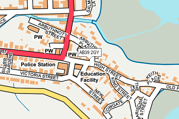 AB39 2GY map - OS OpenMap – Local (Ordnance Survey) AB39 2GY map - OS OpenMap – Local (Ordnance Survey)
