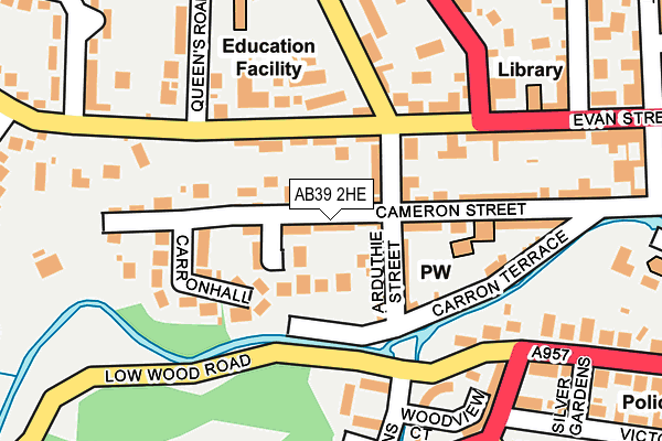 AB39 2HE map - OS OpenMap – Local (Ordnance Survey) AB39 2HE map - OS OpenMap – Local (Ordnance Survey)