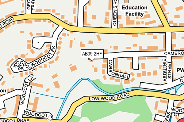 AB39 2HF map - OS OpenMap – Local (Ordnance Survey) AB39 2HF map - OS OpenMap – Local (Ordnance Survey)