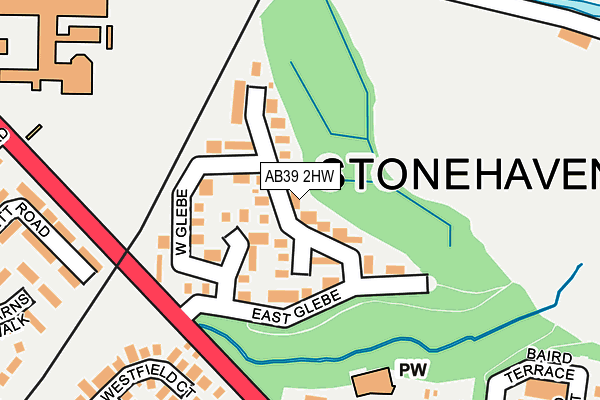 AB39 2HW map - OS OpenMap – Local (Ordnance Survey) AB39 2HW map - OS OpenMap – Local (Ordnance Survey)