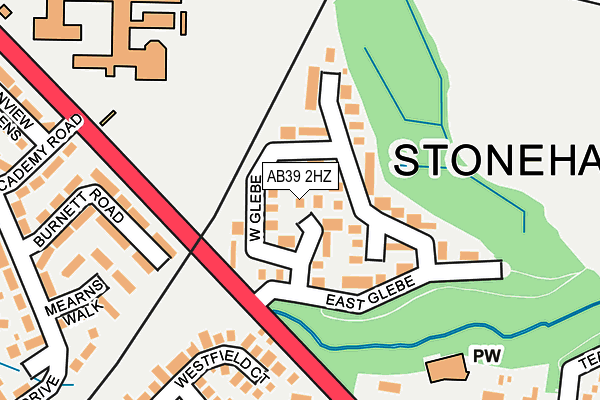 AB39 2HZ map - OS OpenMap – Local (Ordnance Survey) AB39 2HZ map - OS OpenMap – Local (Ordnance Survey)