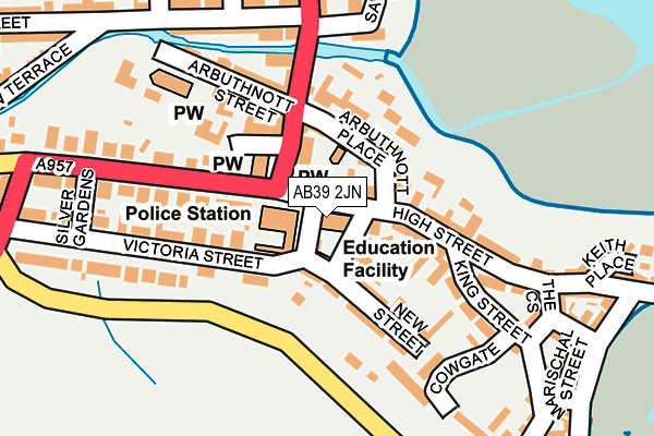 AB39 2JN map - OS OpenMap – Local (Ordnance Survey) AB39 2JN map - OS OpenMap – Local (Ordnance Survey)