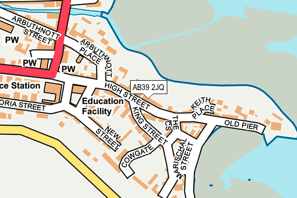 AB39 2JQ map - OS OpenMap – Local (Ordnance Survey) AB39 2JQ map - OS OpenMap – Local (Ordnance Survey)