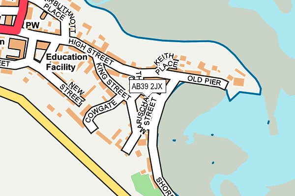 AB39 2JX map - OS OpenMap – Local (Ordnance Survey) AB39 2JX map - OS OpenMap – Local (Ordnance Survey)