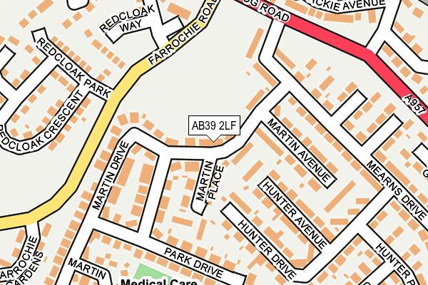 AB39 2LF map - OS OpenMap – Local (Ordnance Survey) AB39 2LF map - OS OpenMap – Local (Ordnance Survey)