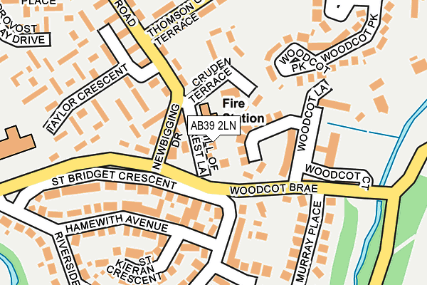 AB39 2LN map - OS OpenMap – Local (Ordnance Survey) AB39 2LN map - OS OpenMap – Local (Ordnance Survey)