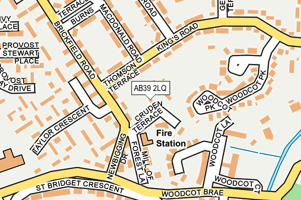 AB39 2LQ map - OS OpenMap – Local (Ordnance Survey) AB39 2LQ map - OS OpenMap – Local (Ordnance Survey)